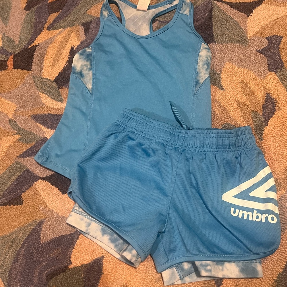 Umbro kids tank and shorts size small 6/6x